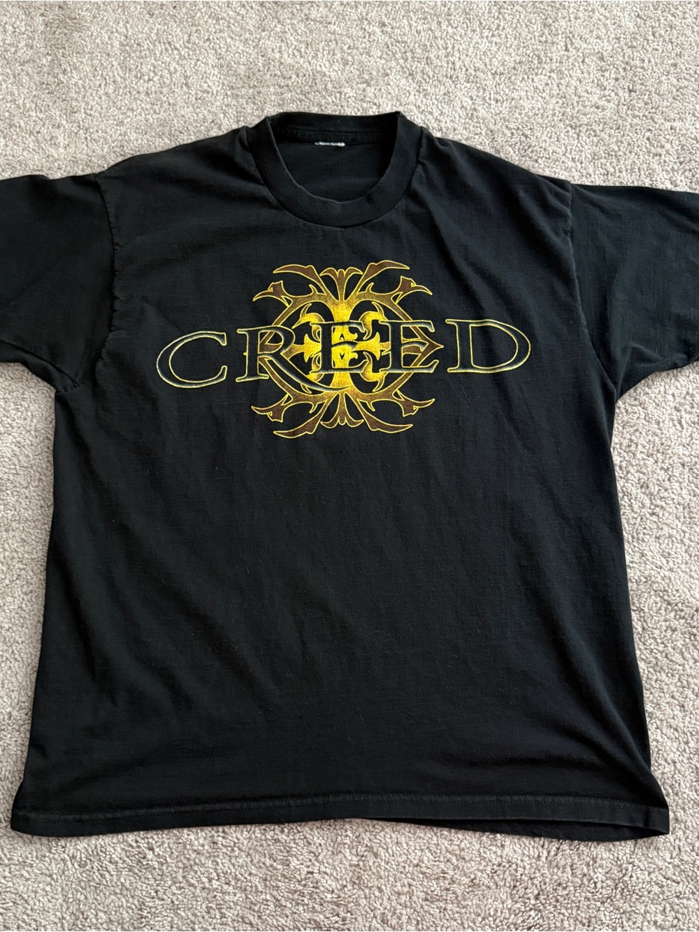 Vintage Creed Human Clay Tour 2000 Band T-Shirt Black Double Sided Tee Size L